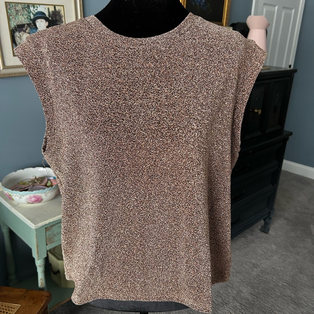 Elegant Sleeveless Top - Brown